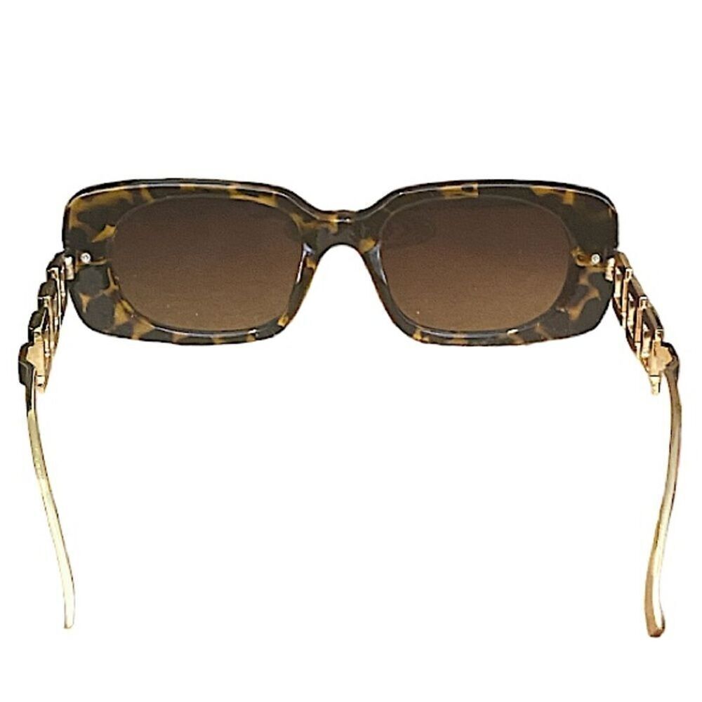 Y2K Sunglasses Leopard Print New Chain Link Style Legs Beautiful Glasses Retro - Picture 6 of 8